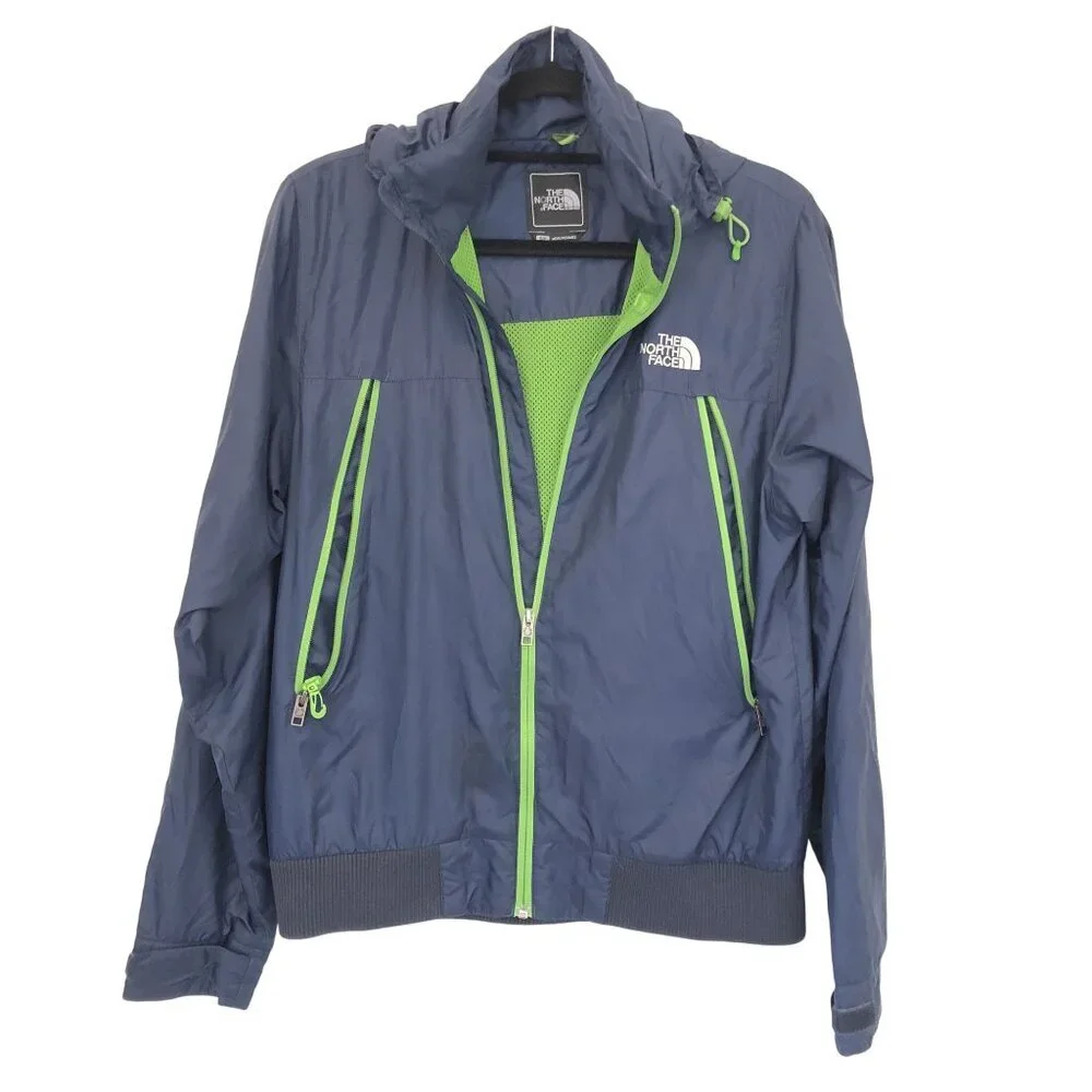 The North Face Mens S Lightweight Waterproof Jacket Packable Hood Zip Pockets